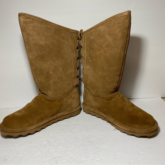New BearPaw Women’s Phylly Hickory II Tan Suede Lace-Up Boots Size 11 - Picture 7 of 16